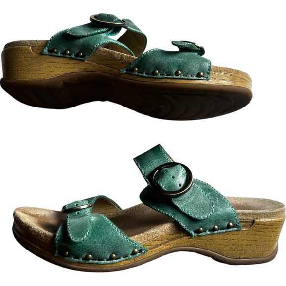 Dansko seafoam green open clogs Sz 37 (US 6) - Picture 3 of 6